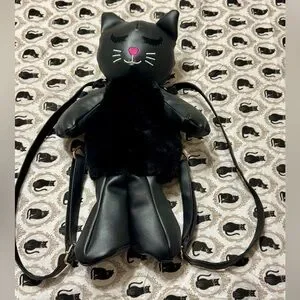Betsey Johnson Black Cat Plush Backpack Rave Betsey Johnson Black Cat Backpack Misty Kitsch Gothic  main image 4
